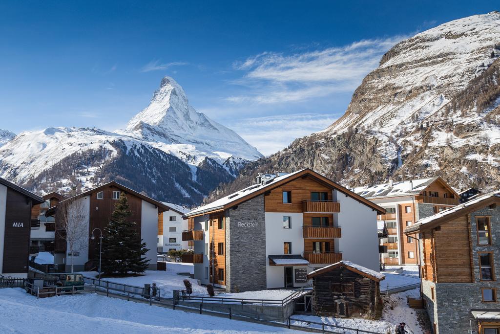 Haus Fleckstein Zermatt Wohnung Karibu Esterno foto